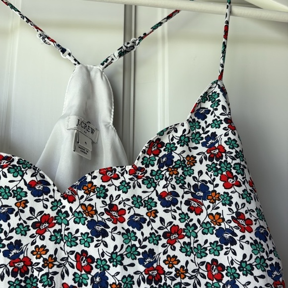 J. Crew Scalloped Floral Colorful Tank Top size 6 - Picture 4 of 6